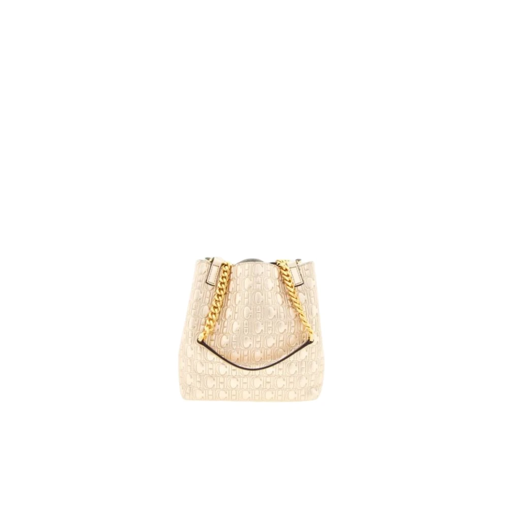 Carolina Herrera Matryoshka Chain XS Platino Väska Beige, Dam