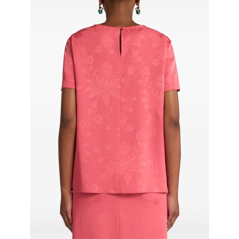 ETRO Koraalbladeren Top Pink Dames