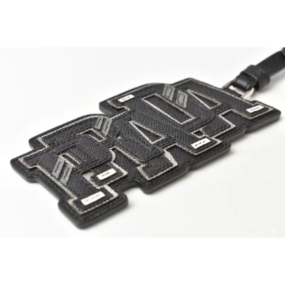 Prada Vintage Pre-owned Leather key-holders Black Dames