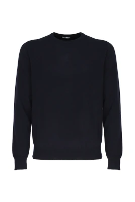 Svart Lättvikts Crew Neck Tröja