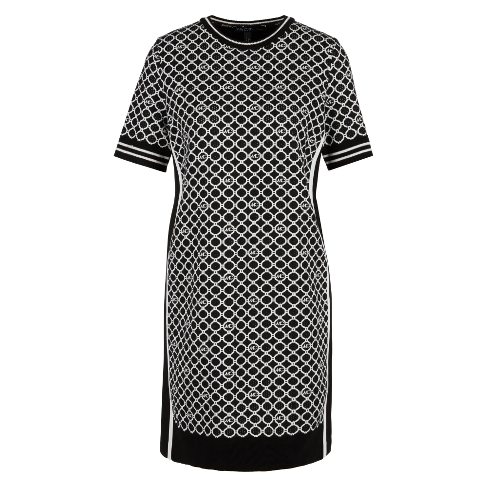 Marc Cain Women's Black Short Dresses, L, Knitted Mini Dress - Fashion