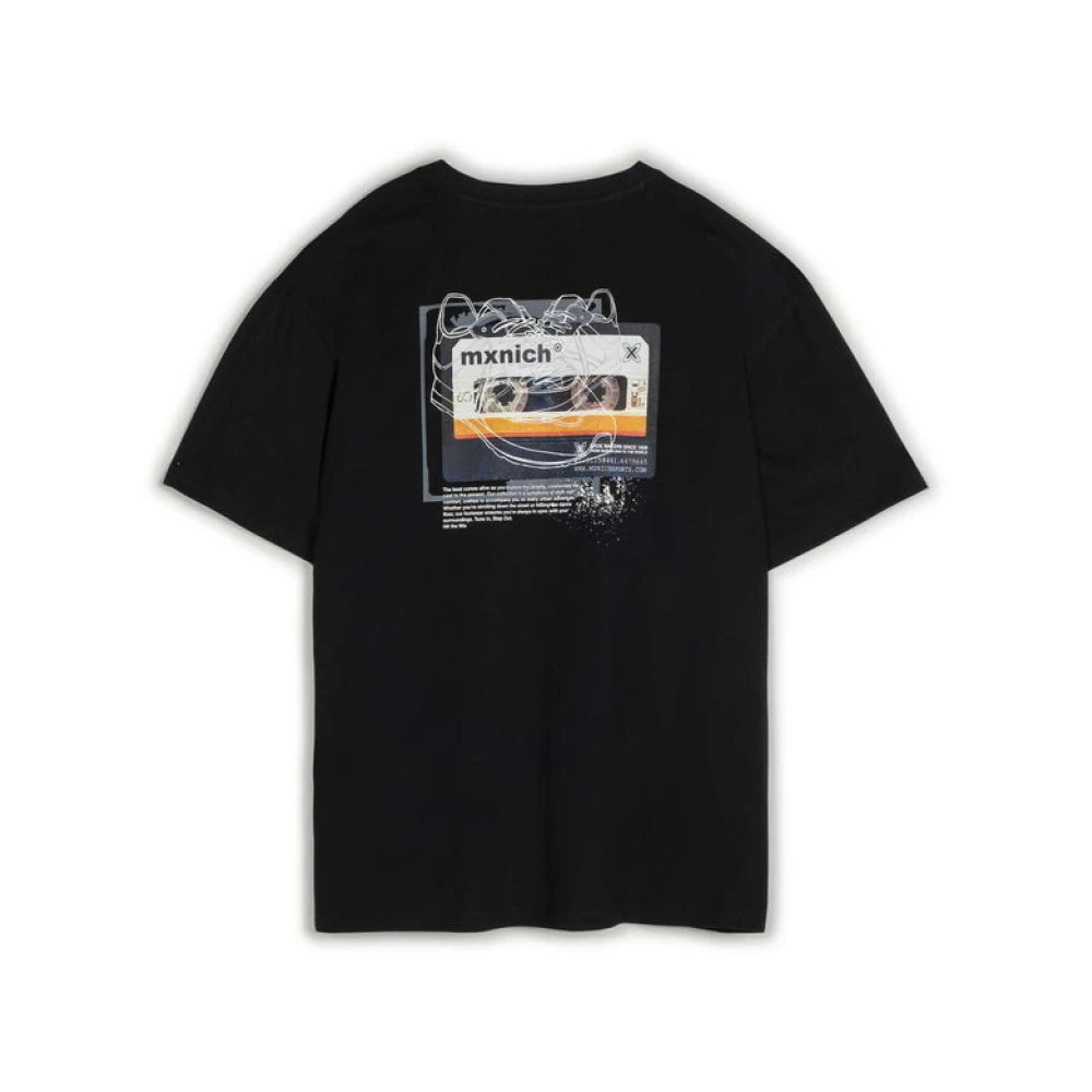 Munich Urban Oversize Bedrukt T-shirt Zwart Black Heren