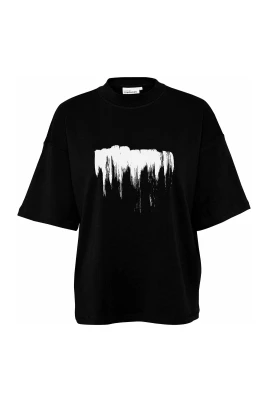 Grafiskt Tryck Boxy Tee Meteorite