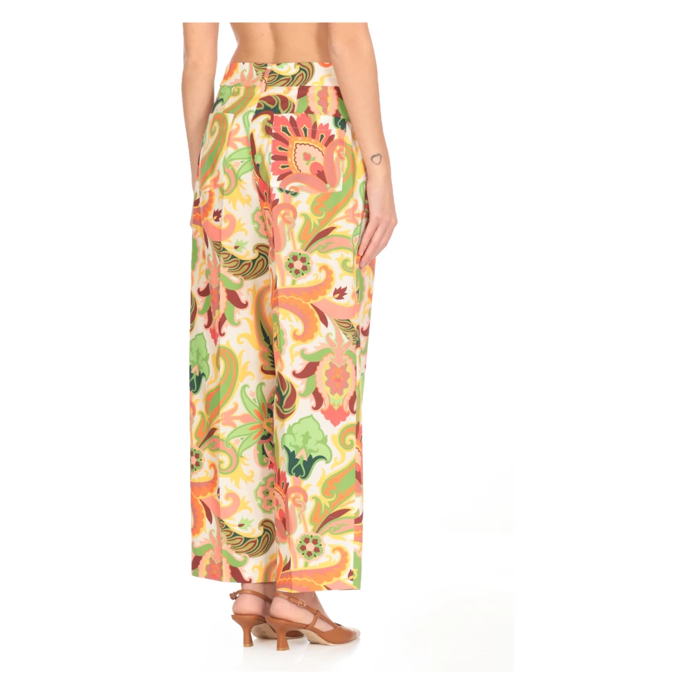 ETRO Multicolor Paisley Patroon Katoenen Broek Multicolor Dames