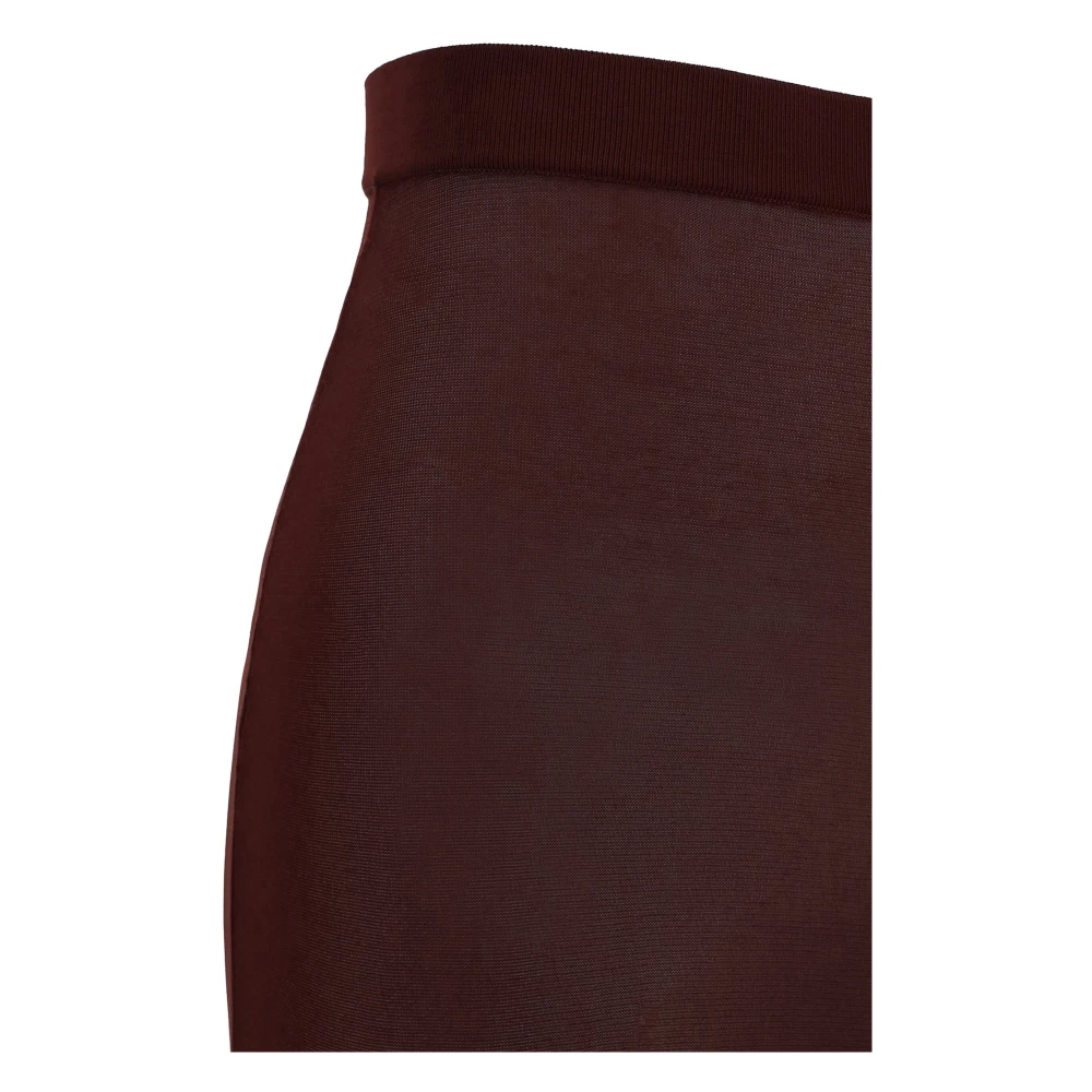 Saint Laurent Bordeaux Gebreide Pencil Rok Red Dames