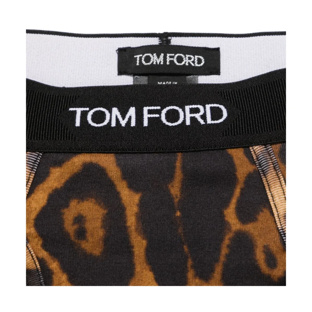Tom Ford Luipaardprint Briefs Bruin Ondergoed Brown Heren