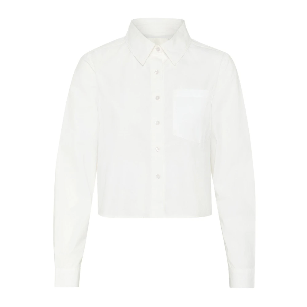 My Essential Wardrobe Women's White Shirts, M, Bright Cropped Shirt
