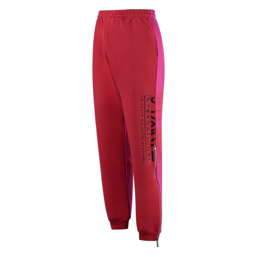 Vetements Contrasterende logo track-pants met rits Multicolor Heren