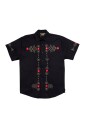 chemise-noire-a-manches-courtes-western