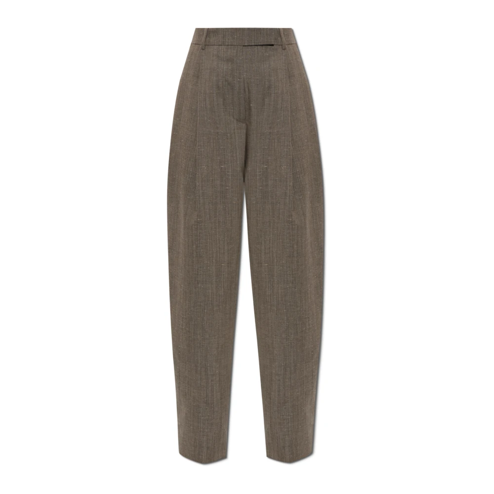 Róhe , Wide Trousers, Female, Gray, 2XS, Wool Pleated Trousers