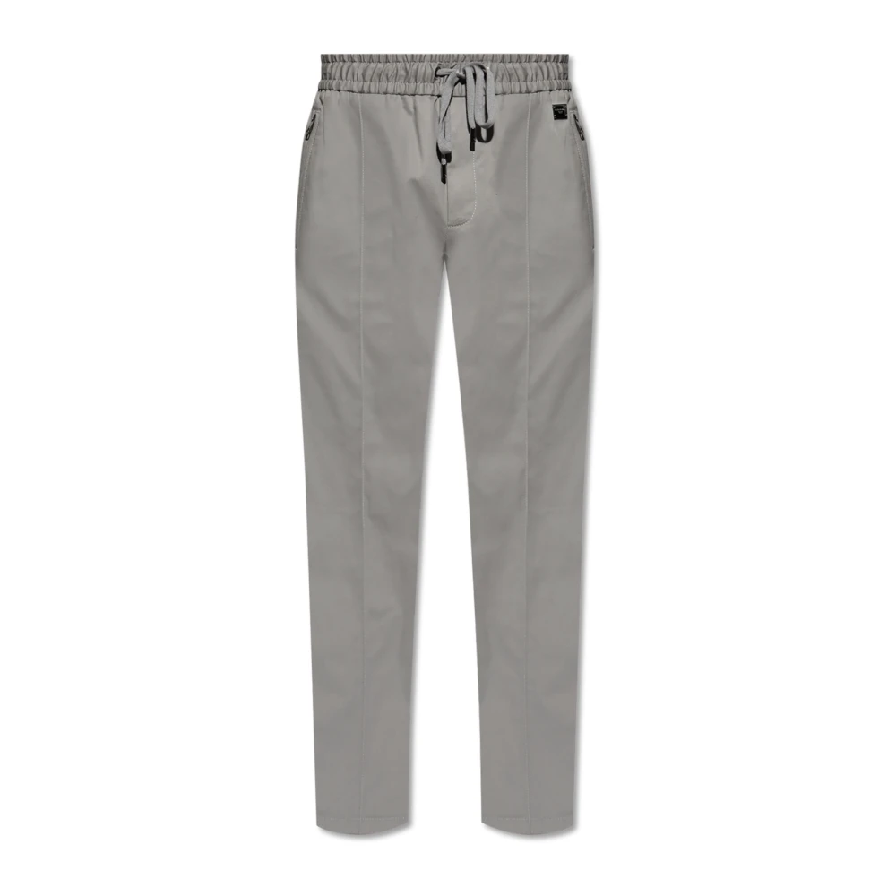 Dolce & Gabbana Broek met stiksels op de benen Gray Heren