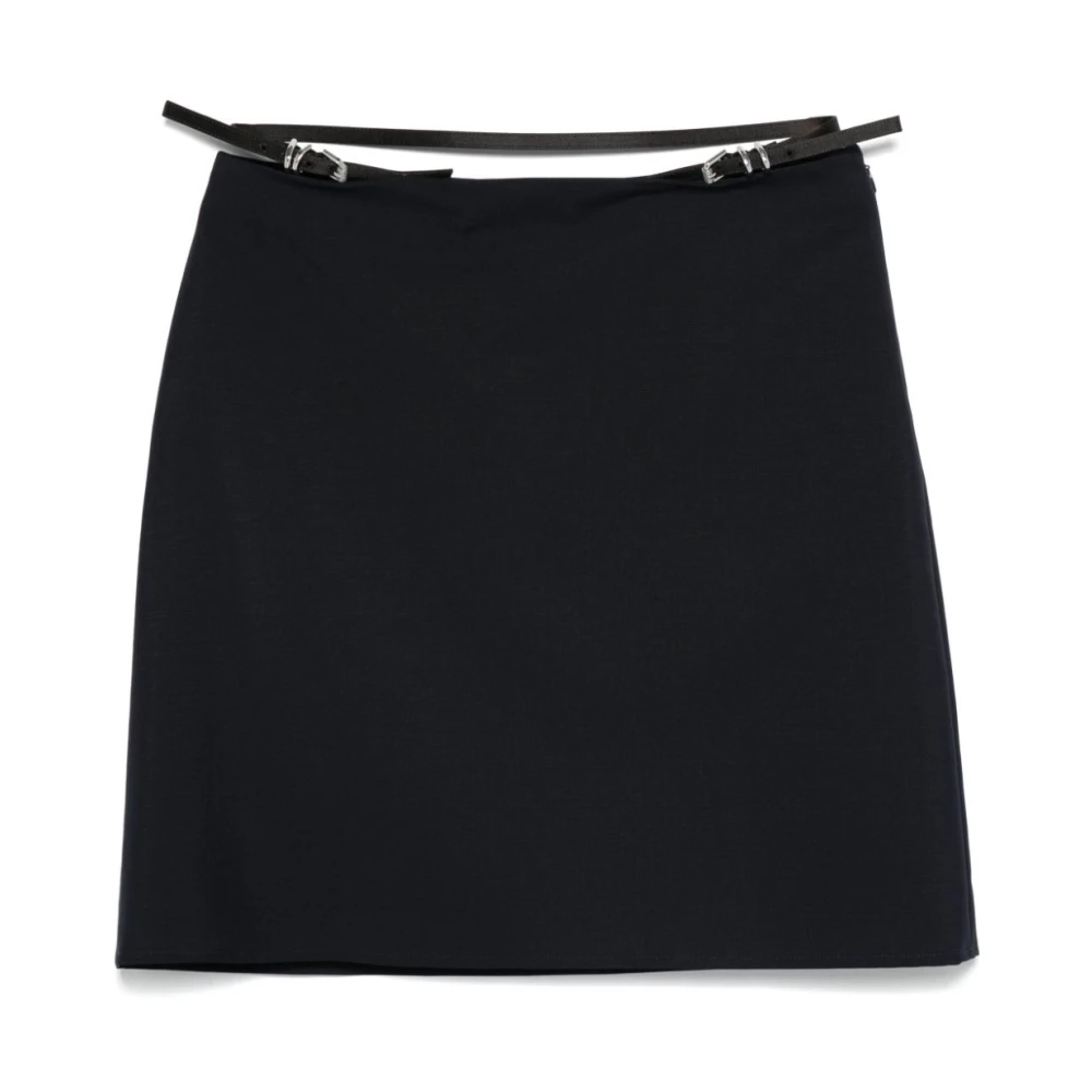 Givenchy Nachtblauwe Korte Rok met Logo Blue Dames