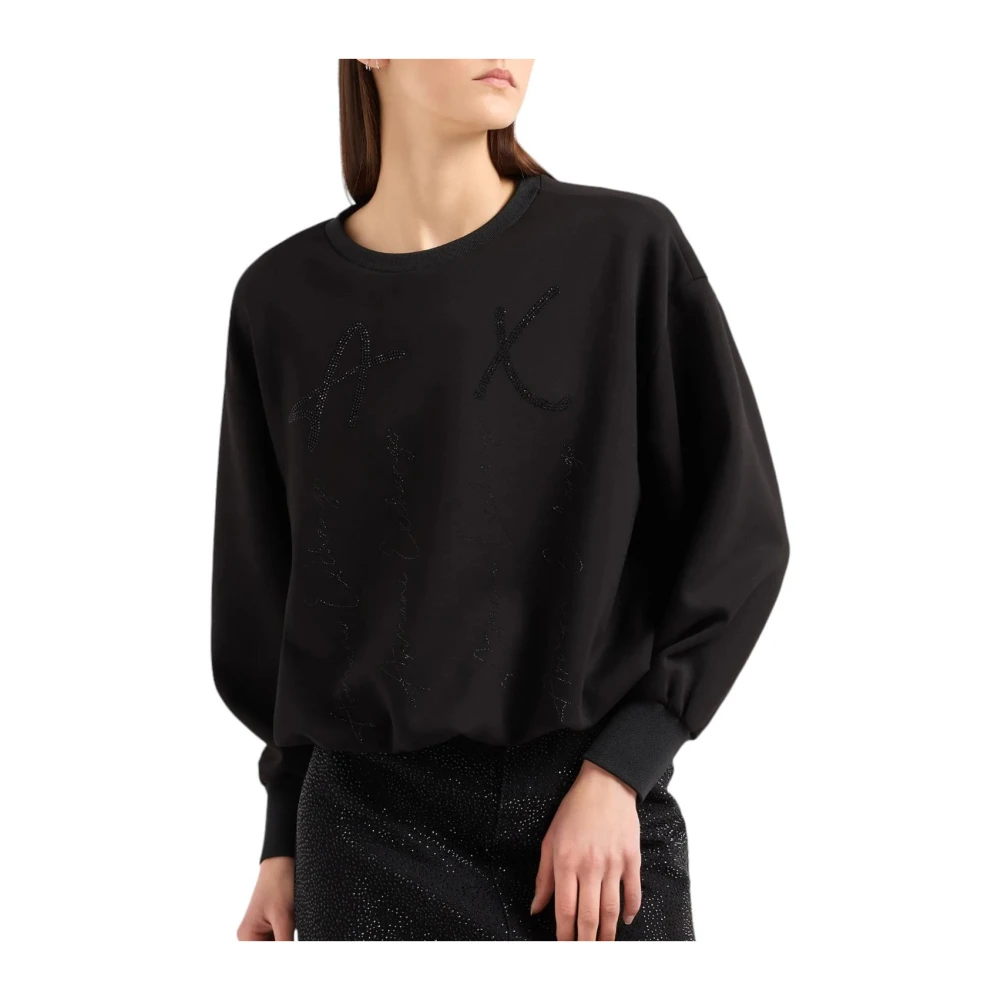 Armani Exchange Zwarte Sweatshirt 6dym83 yjezz Black Dames