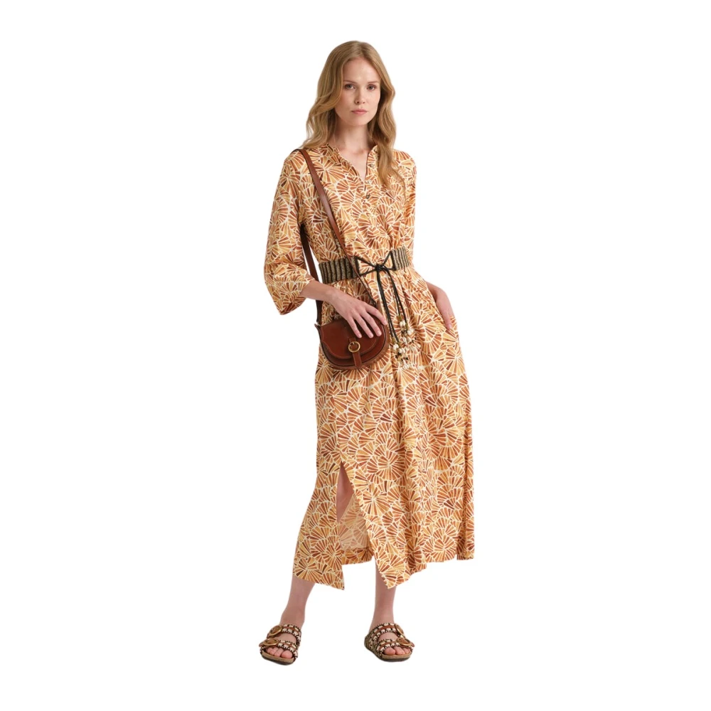 Maliparmi Vrouw Geel Kleedjes Dames, 2XL, Abito Shell Dress
