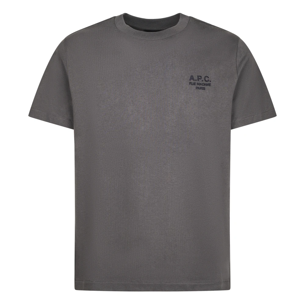 A.p.c. Men's Gray T-Shirts, S, Standard Rue Madame T-Shirt