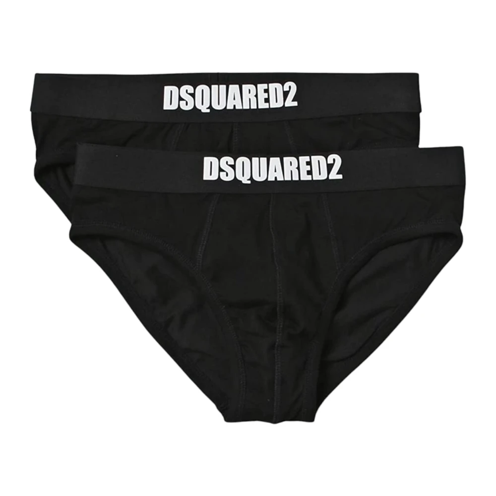 Dsquared2 Heren Katoenen Slip Stijlvol Ontwerp Black Heren