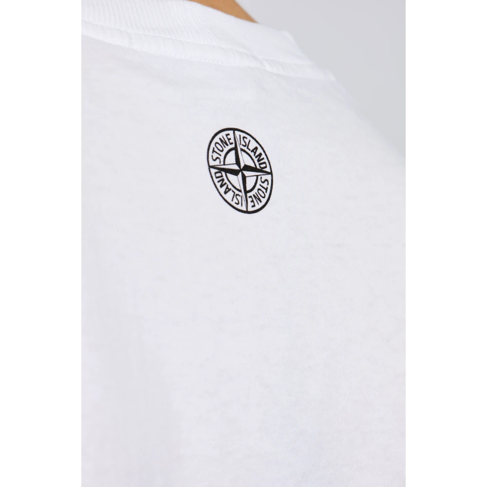 Stone Island T-shirt met logo White Heren