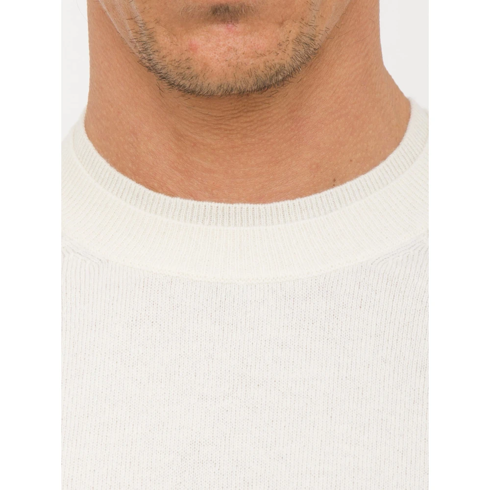 Paolo Pecora Wit Crewneck Shirt White Heren