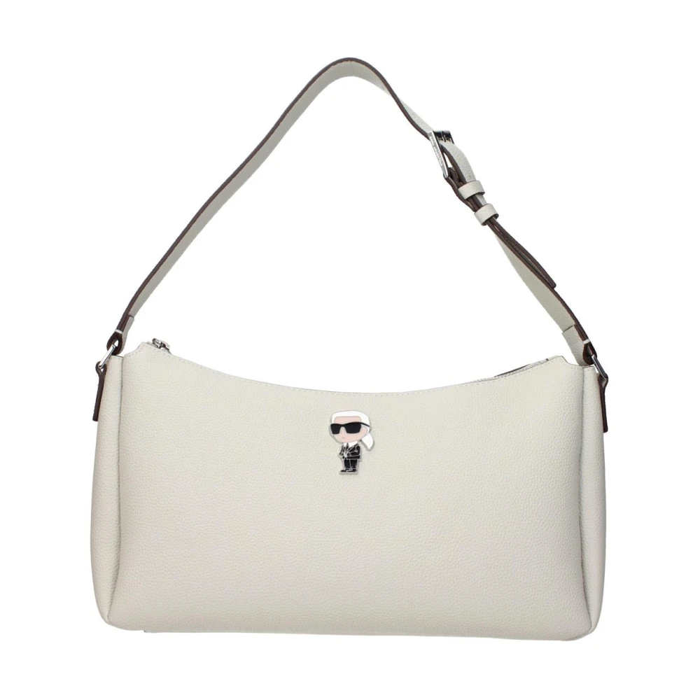 Karl Lagerfeld Gray Leather Shoulder Bag - Image 2
