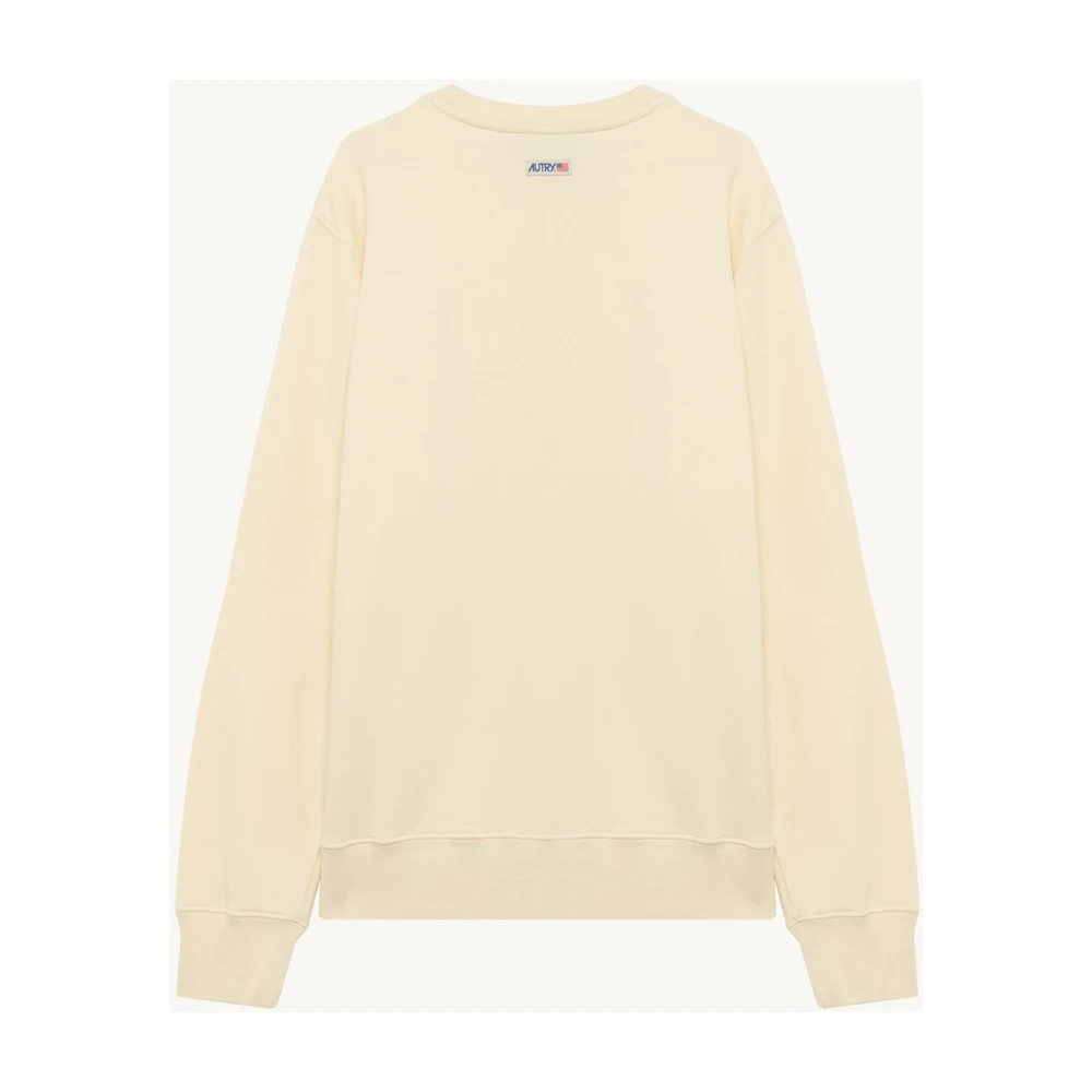 Autry Compacte Jersey Sweater voor Vrije Tijd Beige Dames