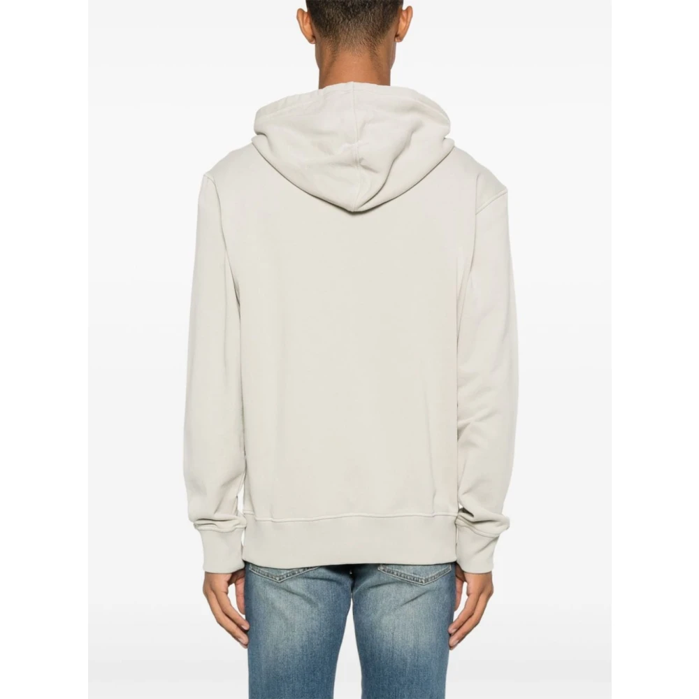 Boss Orange Geborduurd Logo Hoodie van Katoen Beige Heren