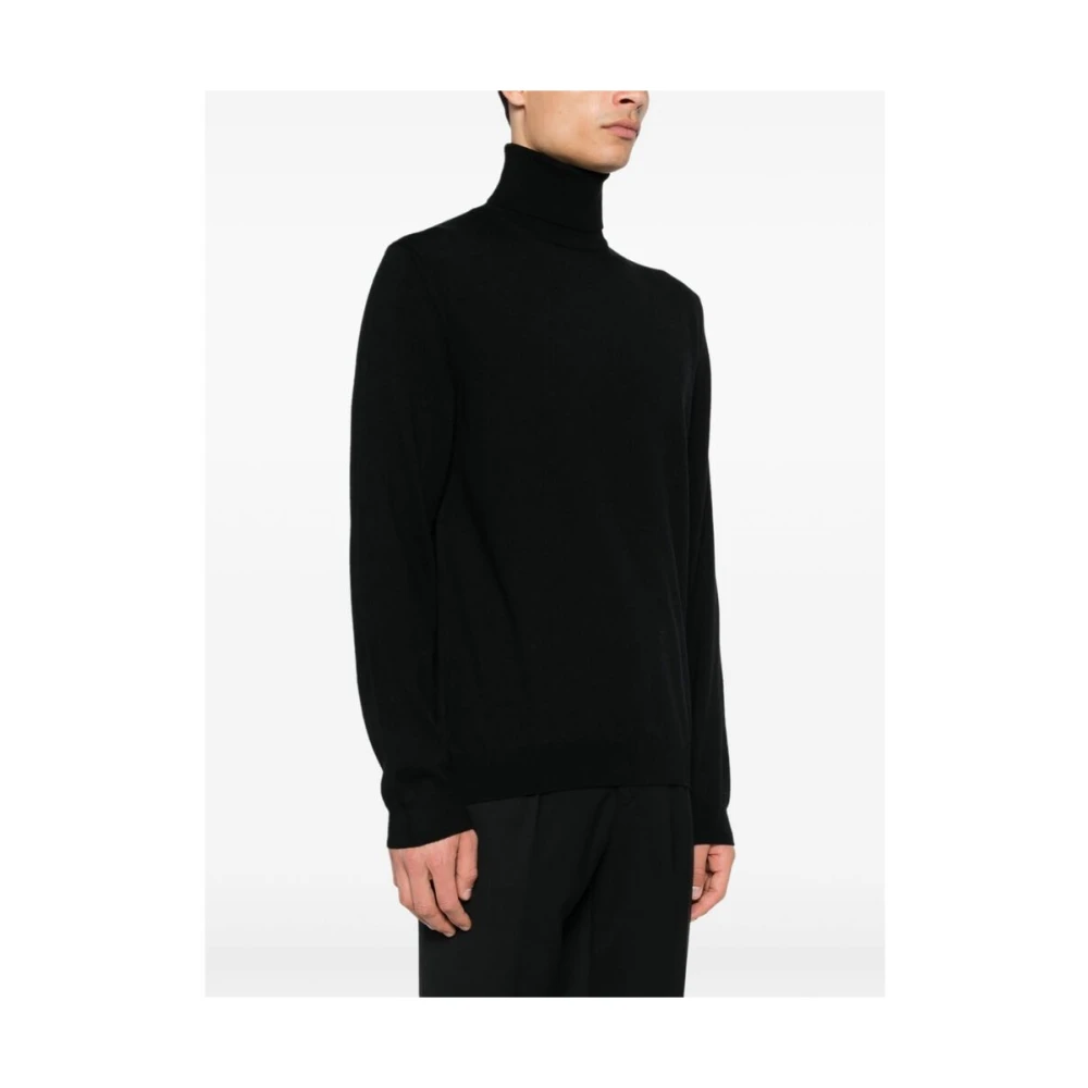 Zanone Zwarte Gebreide Coltrui Sweater Black Heren