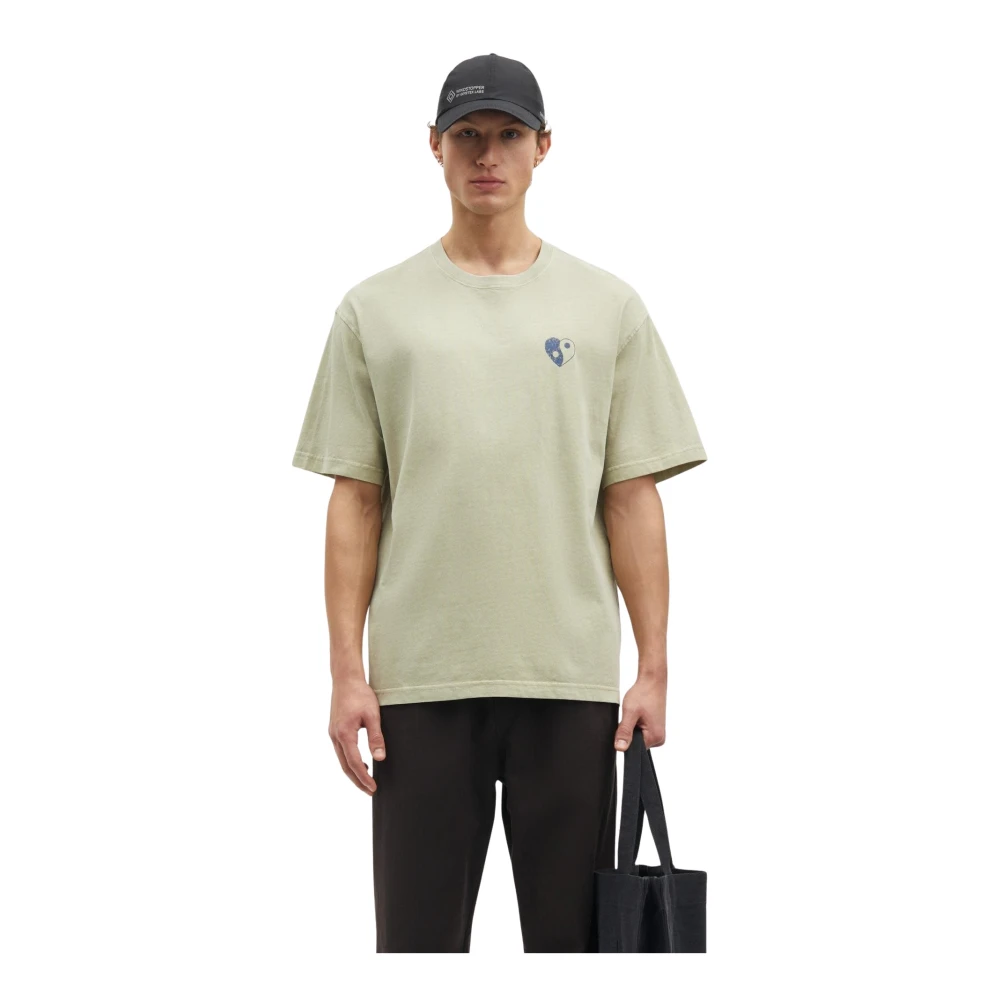 Samsøe Moderne Scandinavische Stijl Poëzie T-shirt Green Heren