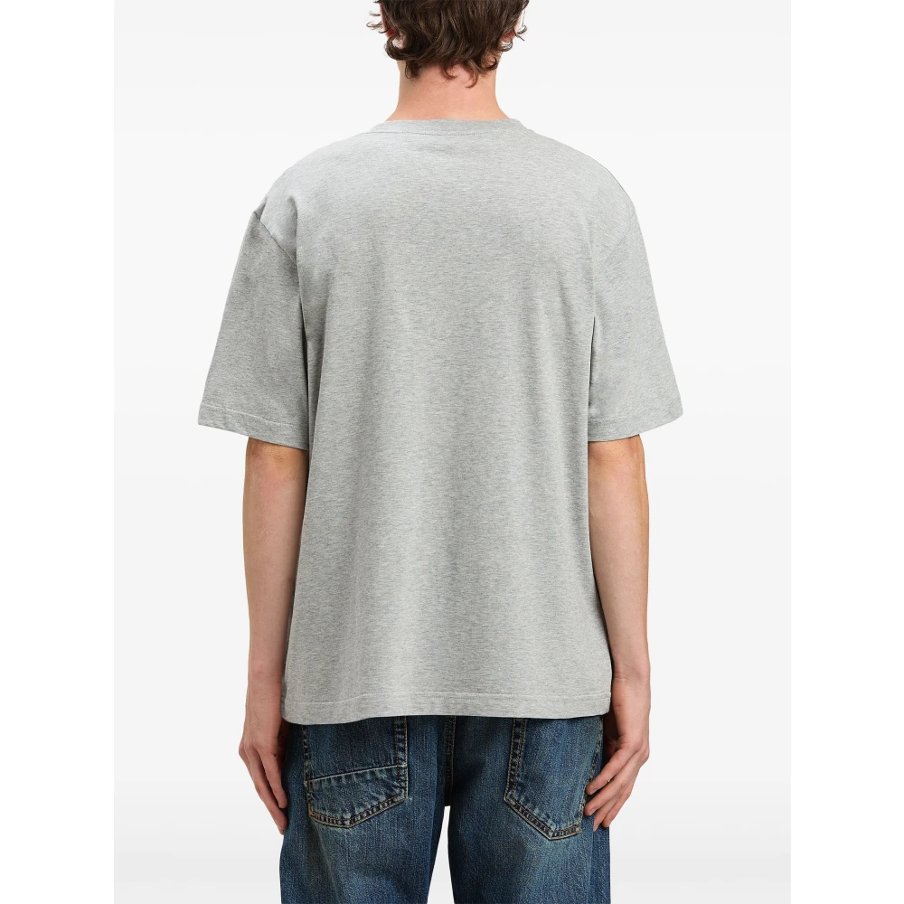 Palm Angels Grijze College Slim Tee Gray Heren