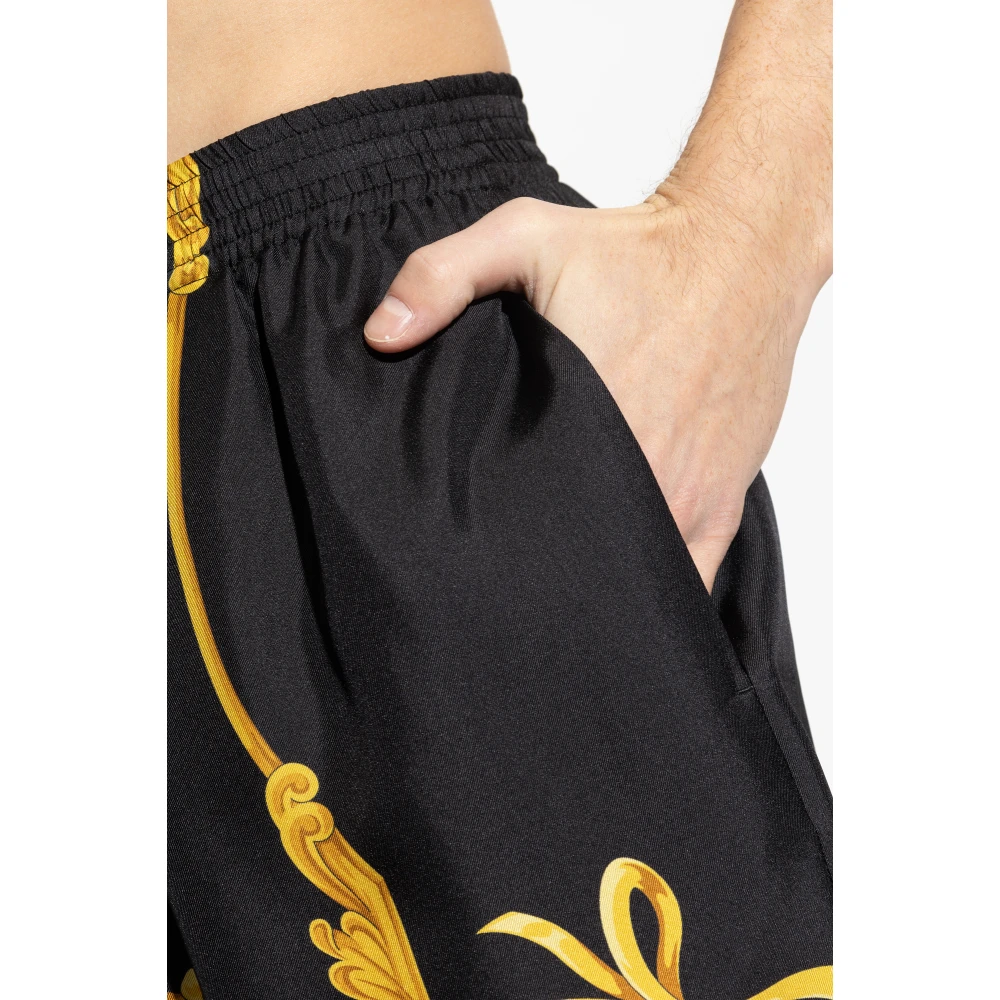 Versace Zijden shorts Black Heren