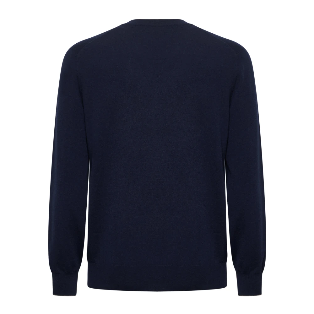 BRUNELLO CUCINELLI Blauwe Sweaters voor Mannen Blue Heren