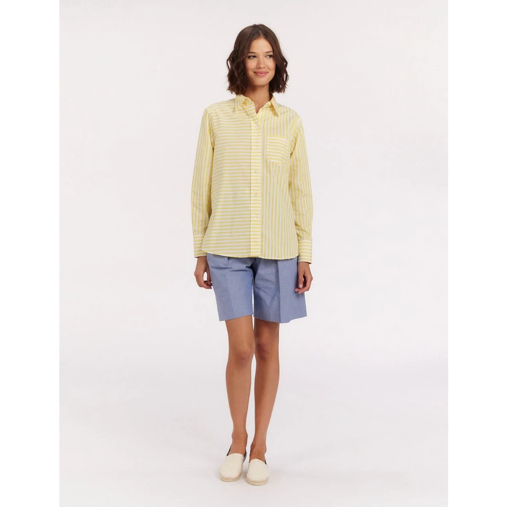 Ines De La Fressange Paris Gele Gestreepte Maureen Shirt Yellow Dames