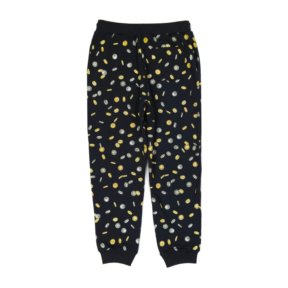 Moschino Zwarte Katoenen Sweatpants Stijlvolle Geribbeld Black Dames