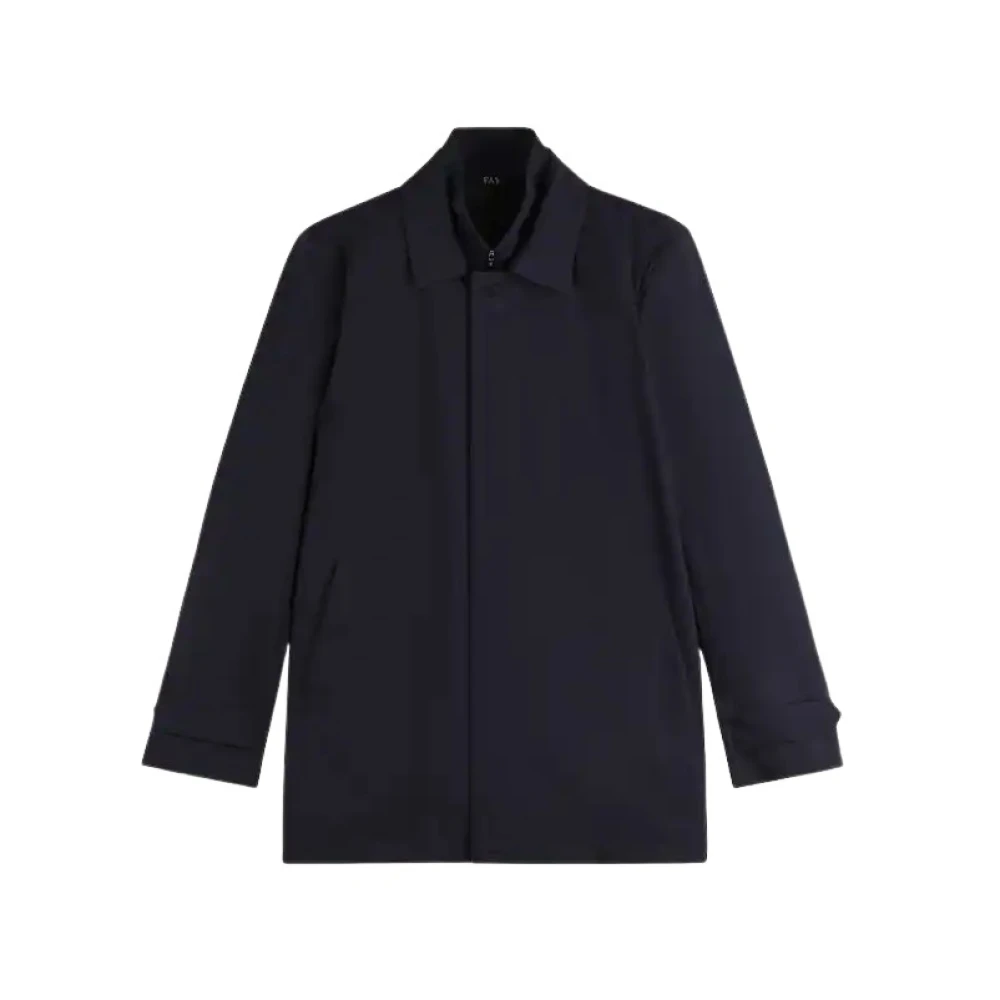 Fay Mannelijk Blauw Jassen Heren, 2XL, Nylon, Travel Morning Coat