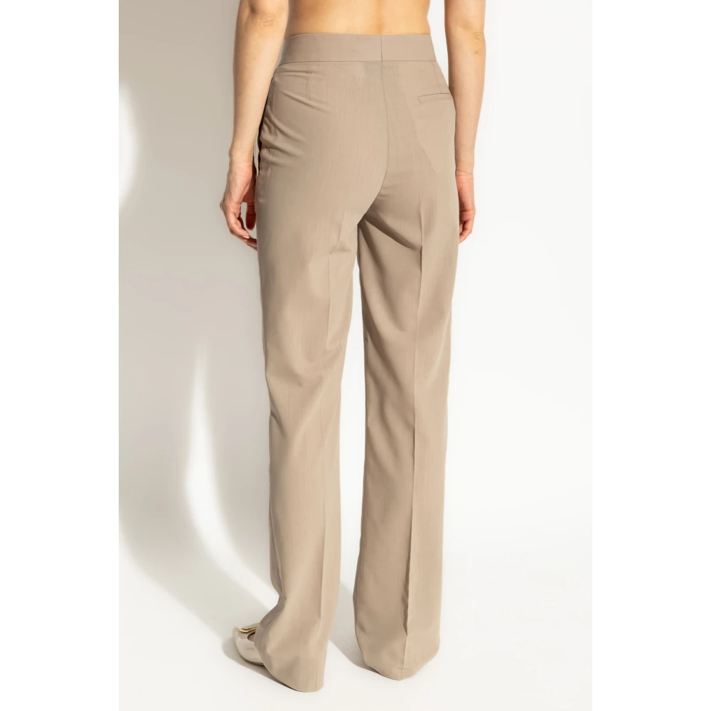 Salvatore Ferragamo Wollen broek Beige Dames
