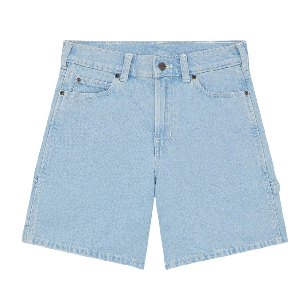 Dickies Blue Denim Shorts, Female, W28, 993 7-Inch Carpenter Short