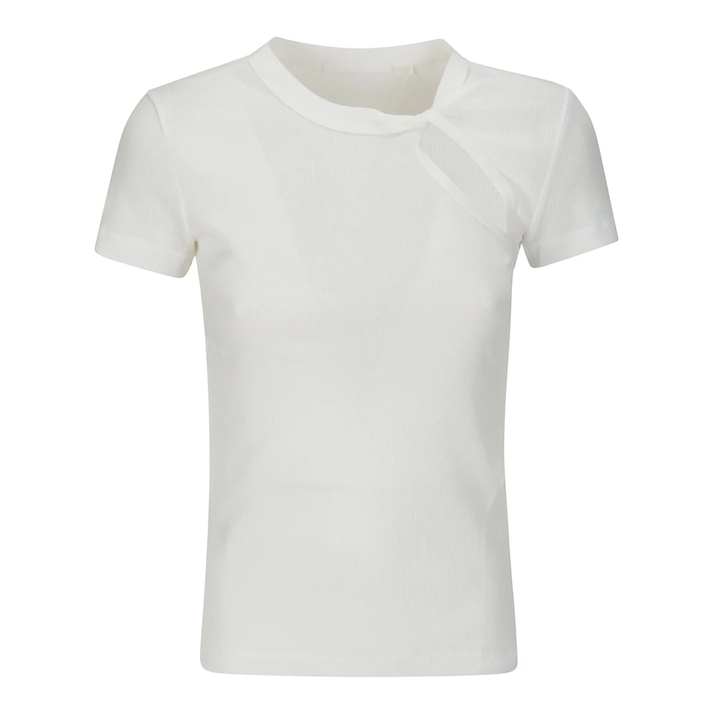Helmut Lang Rib T-shirt White Dames