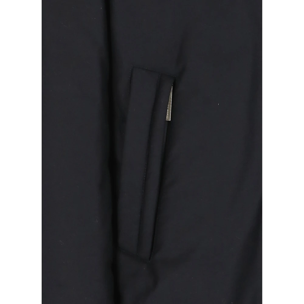 Woolrich Blauwe gewatteerde jas met capuchon Blue Heren