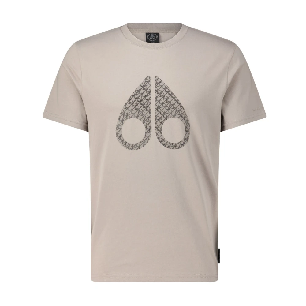 Moose Knuckles Katoenen T-shirt met Logoprint Beige Heren