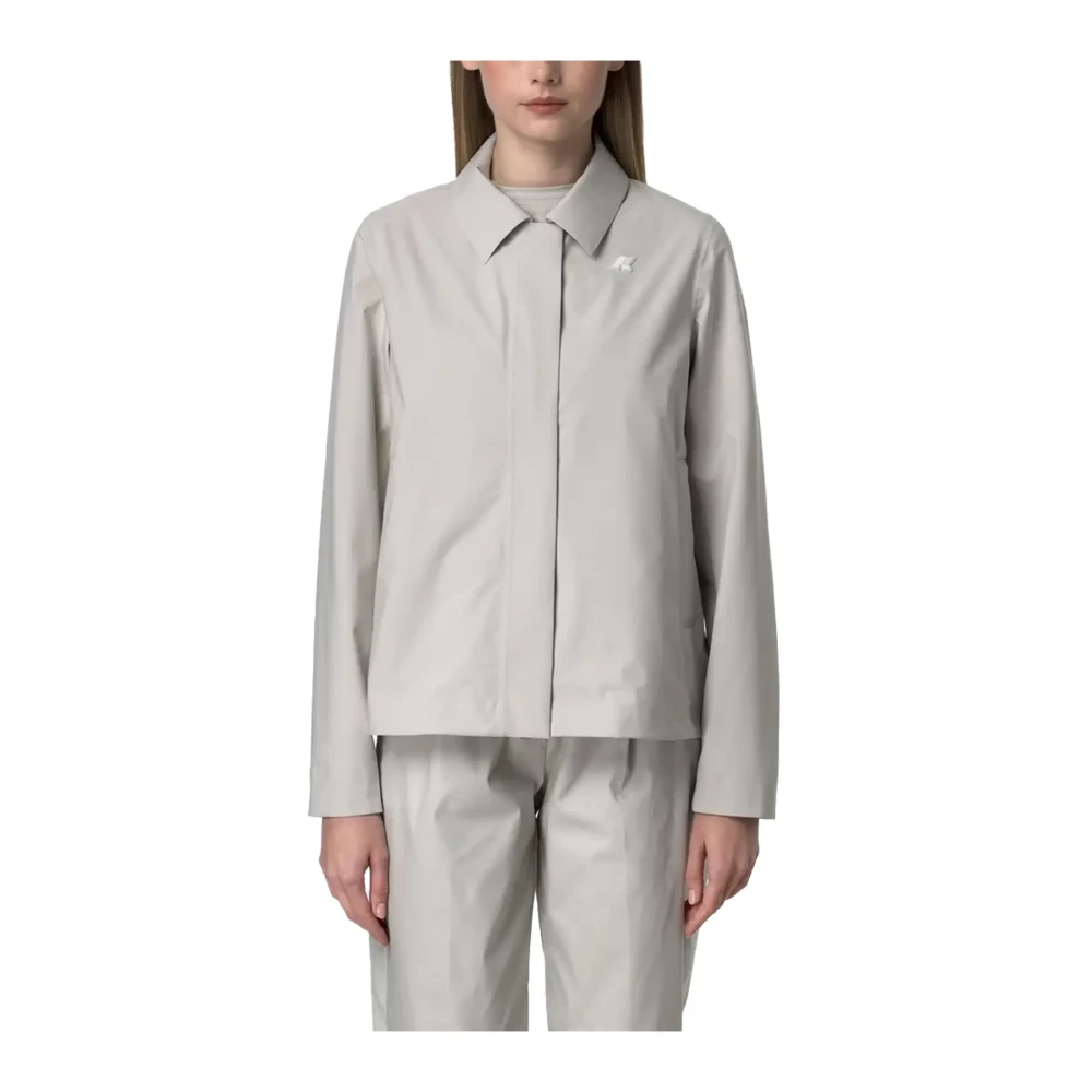 K-Way Vrouw Grijs Grijze Stretch Jas