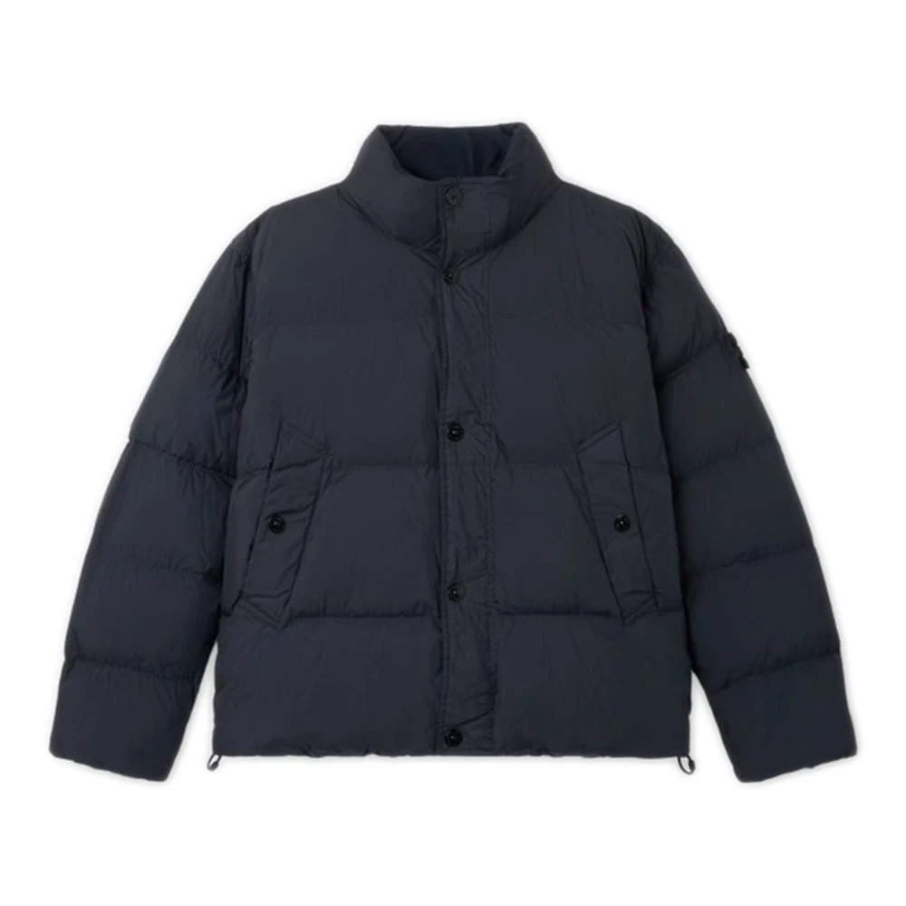 Stone Island Men's Blue Jacket Zip "Crinkle Reps Ny" - Image 3