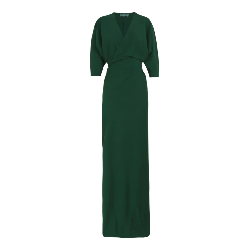 Cortana Women's Green Martina Silk Wrap Dress - Wrap Dresses - Xs - Dresses