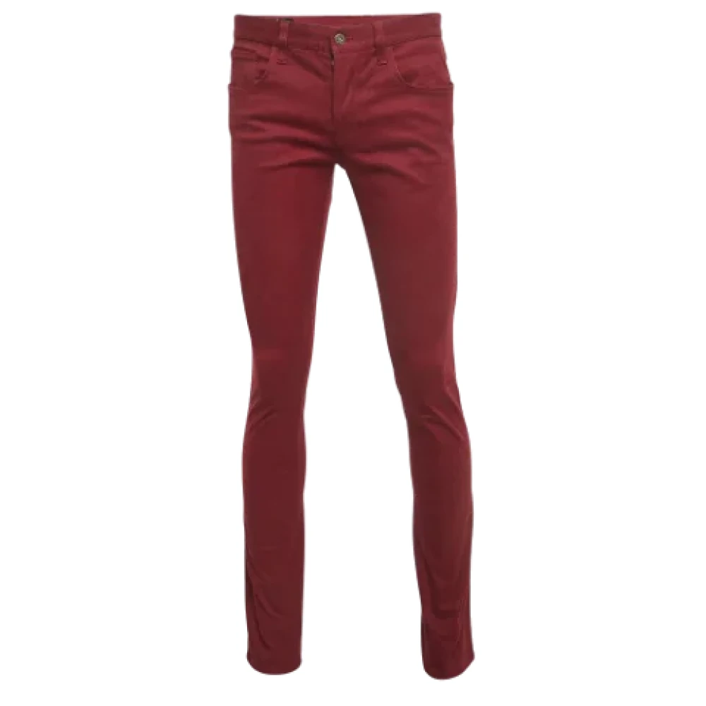 Gucci Vintage Pre-owned Denim jeans Red Dames