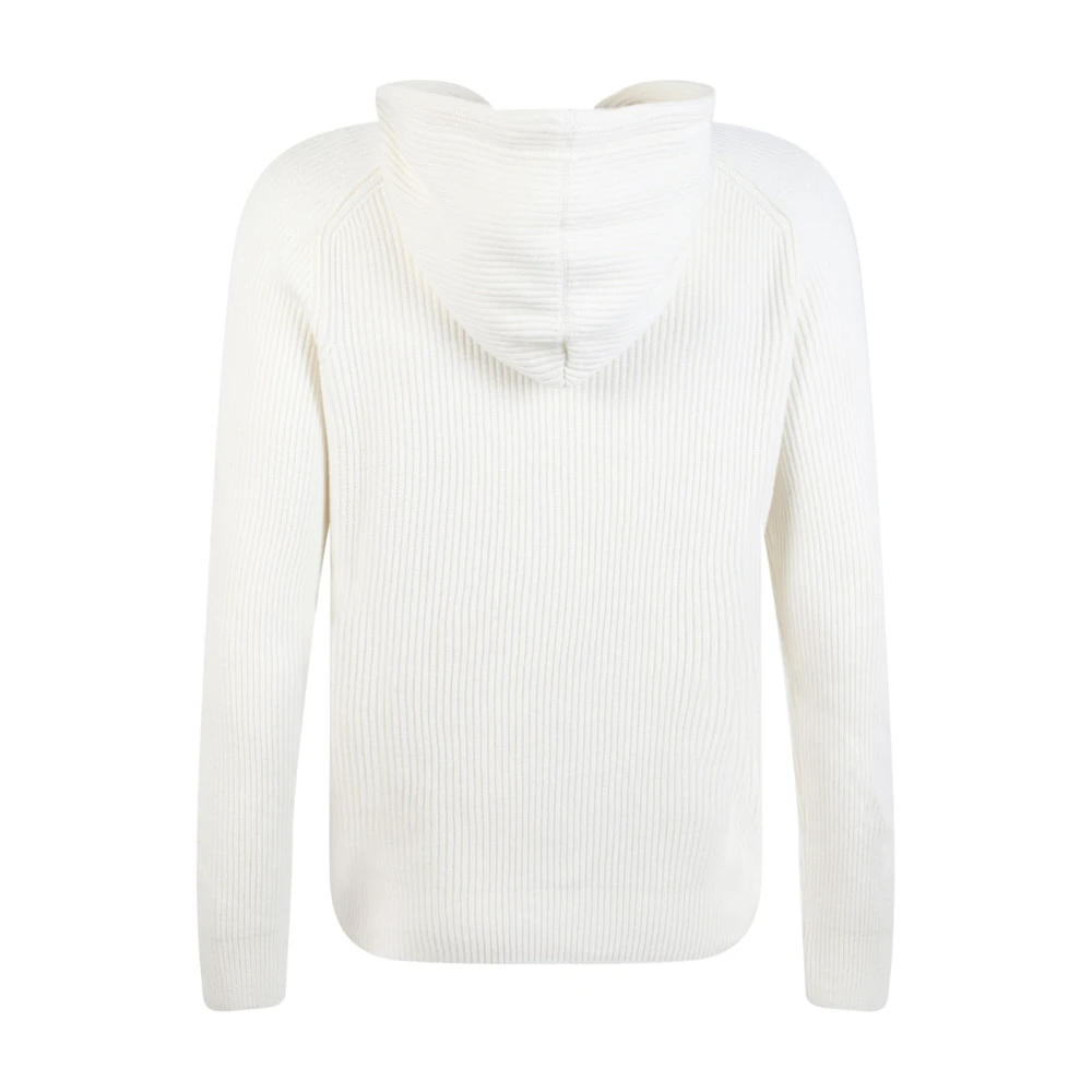 Gran Sasso Witte Geribbelde Sweatshirt Lange Mouwen White Heren