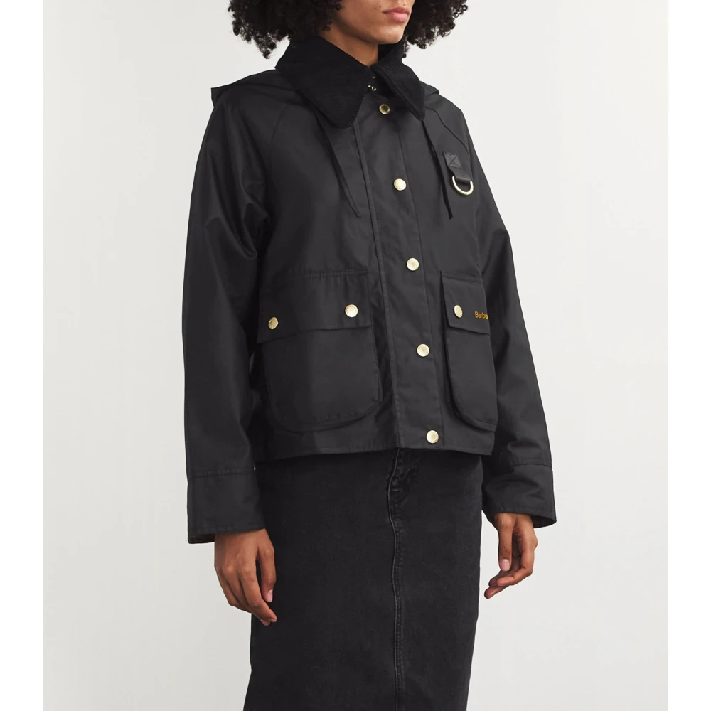 Barbour Outdoor Wax Katoenen Jas Black Dames