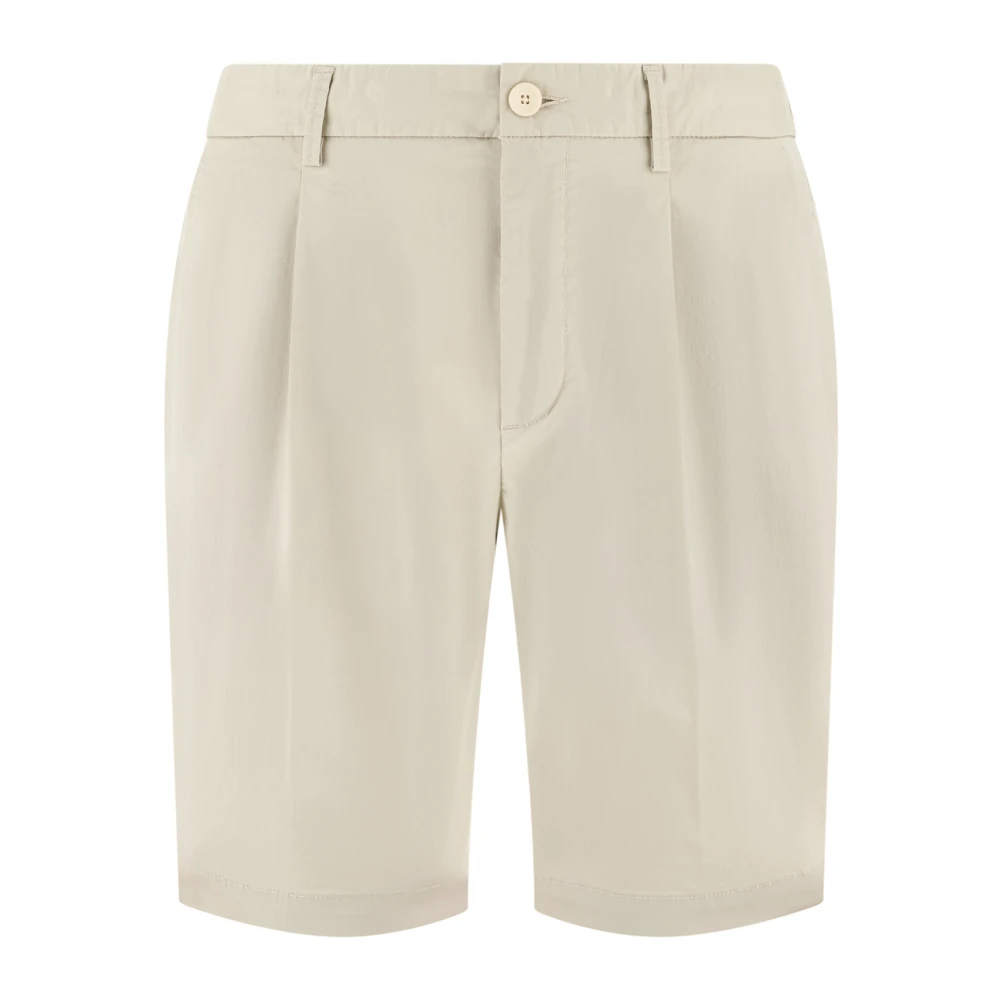 Boggi Milano Uomo Beige - Pantaloncini Coulisse In Cotone Stretch - Shorts - M