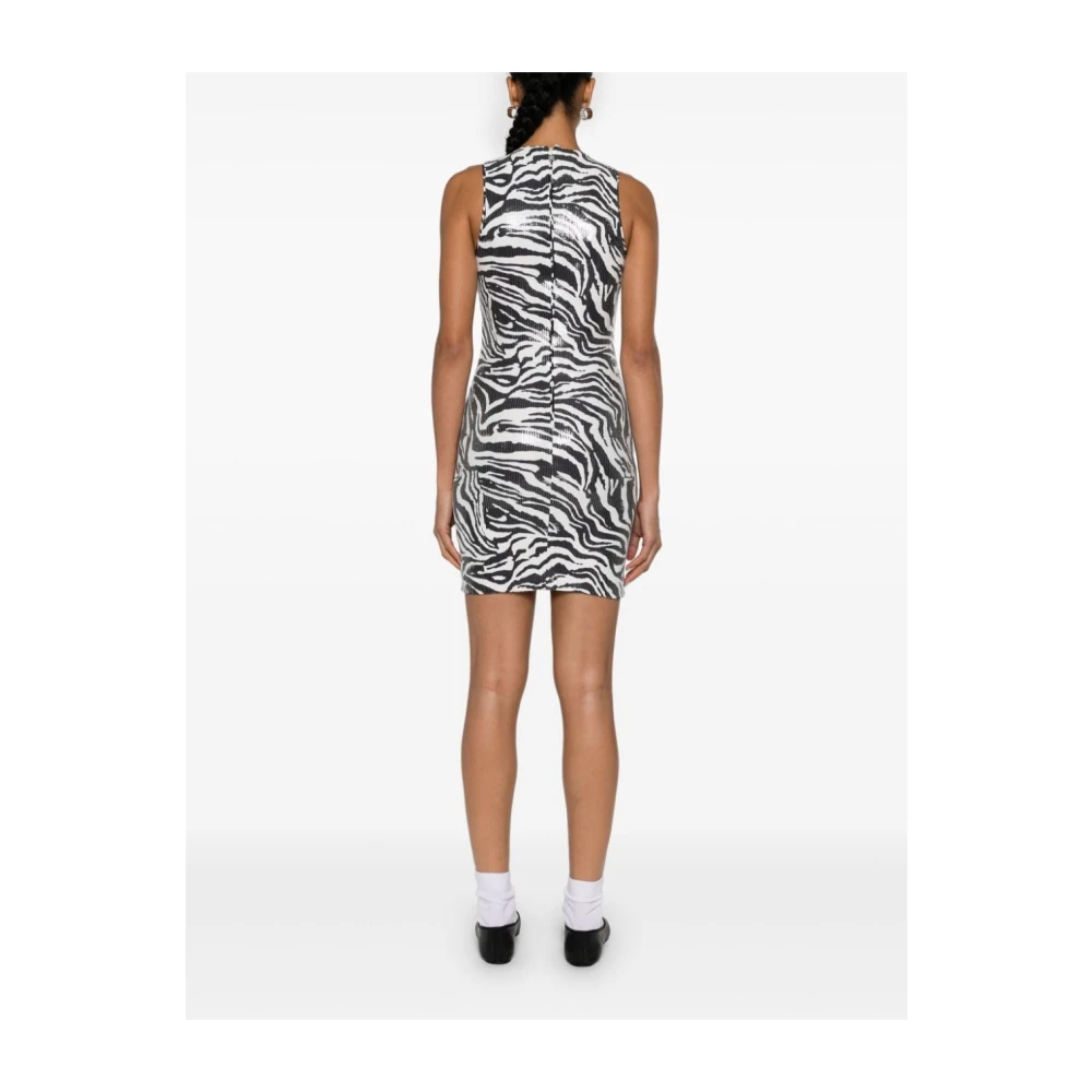 Rotate Birger Christensen Zebraprint Pailletten Jurk Multicolor Dames