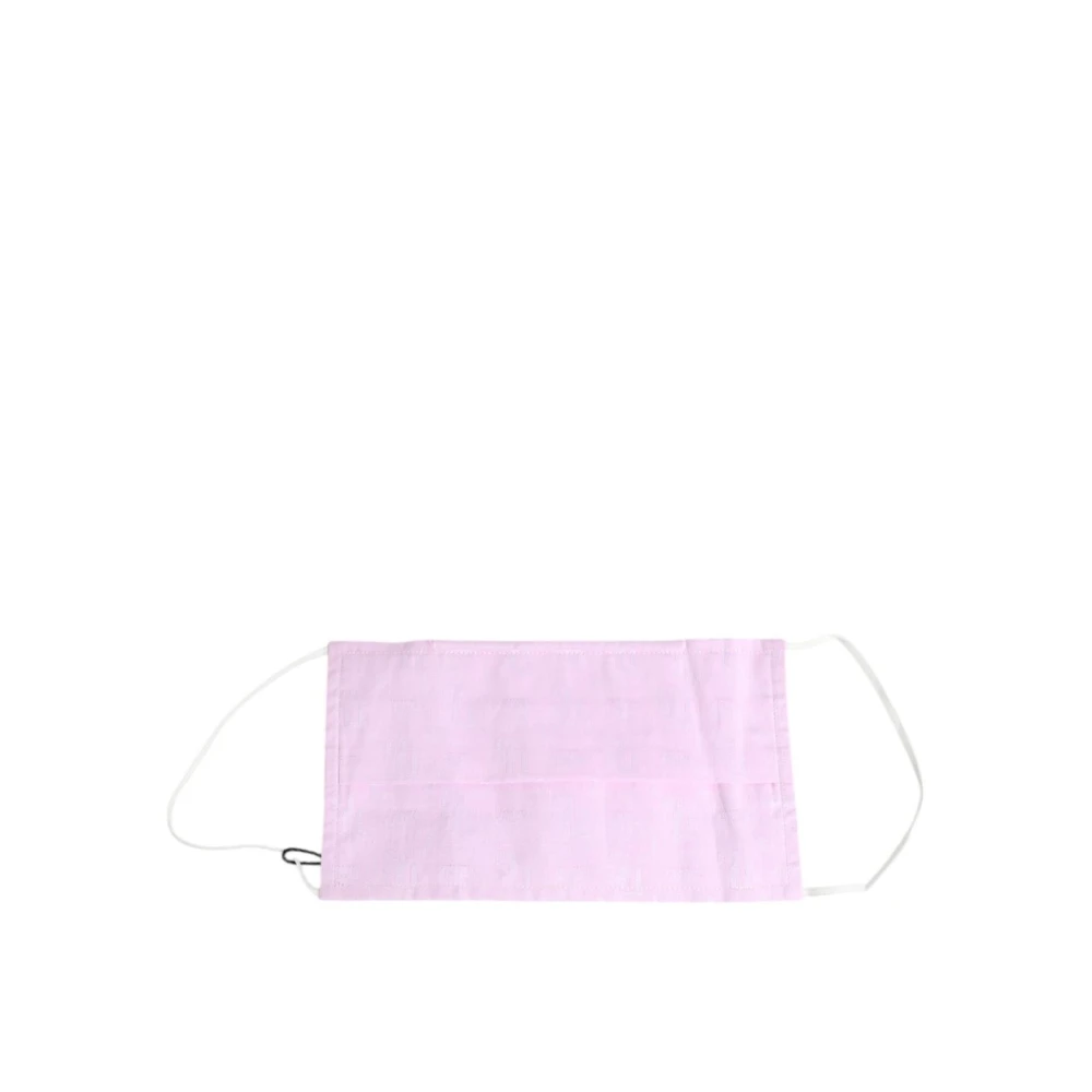 Dolce & Gabbana Unisex Roze Katoenen Logo Gezichtsmasker