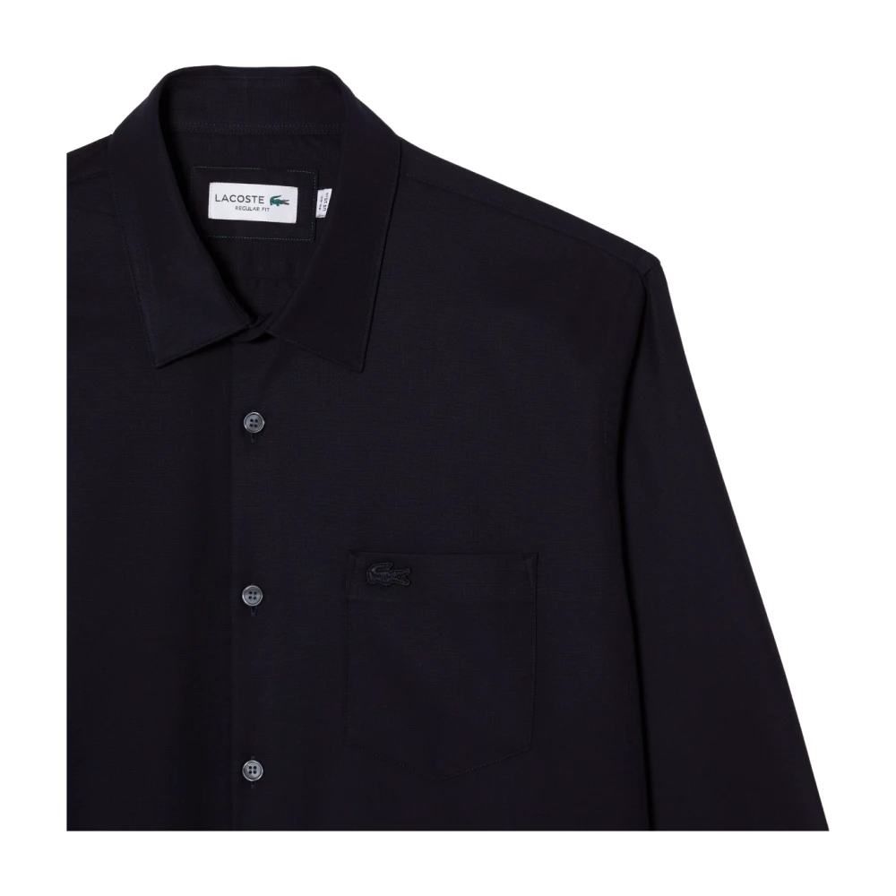 Lacoste Blauw Katoenen Poplin Slim Fit Overhemd Blue Heren