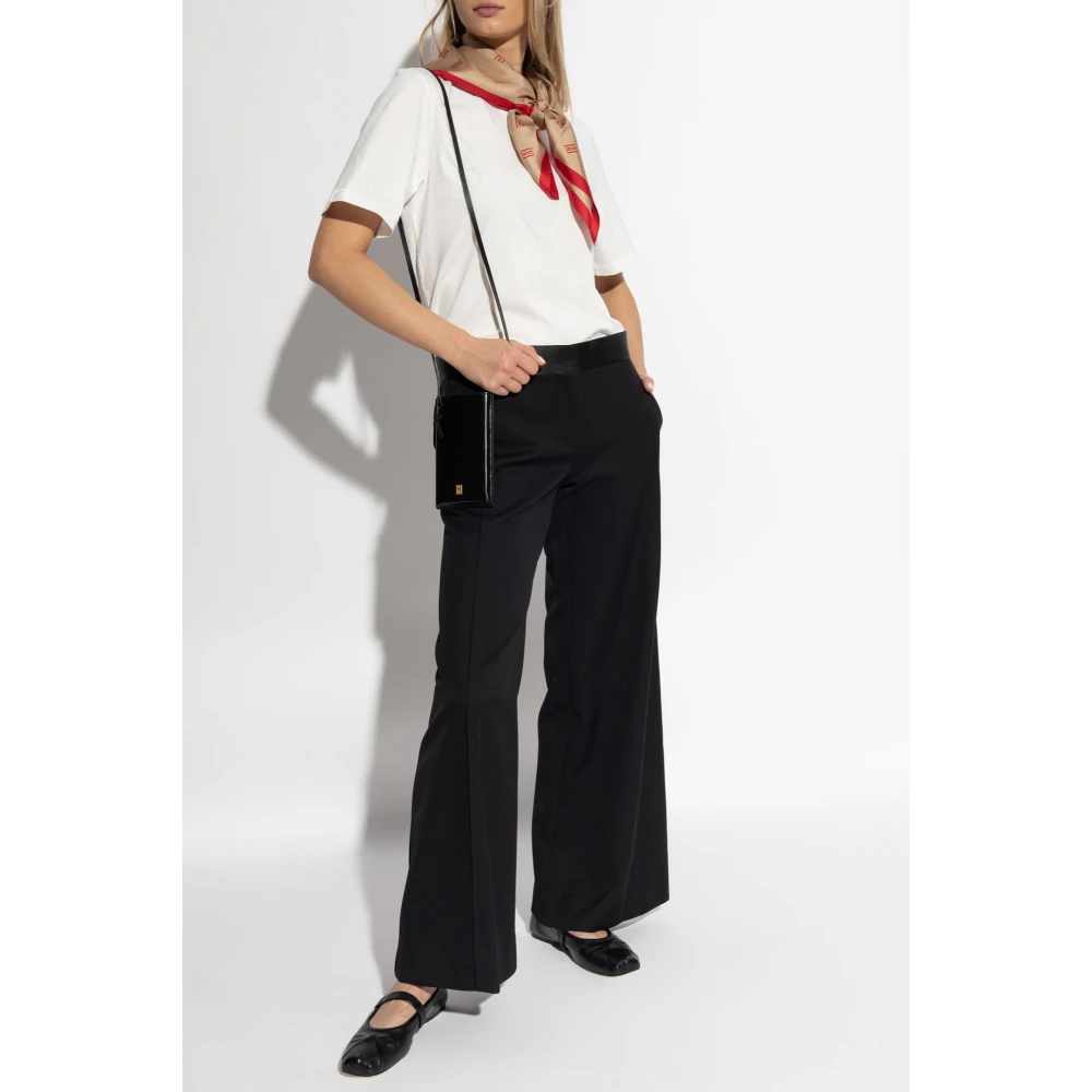 Victoria Beckham Broek met wollen afwerking Black Dames