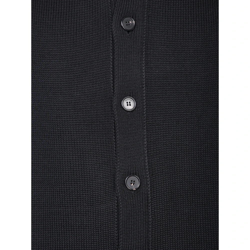Zanone Zwarte Vest Aw24 Black Heren